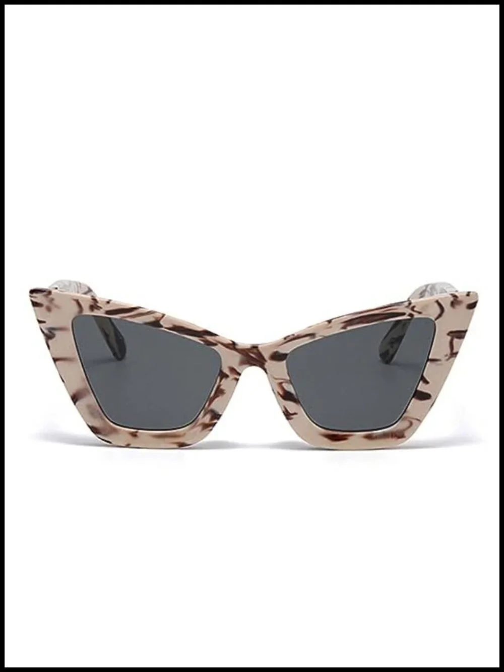 Retro Cat Eye Sunglasses Polarized UV Protection Metal Frame